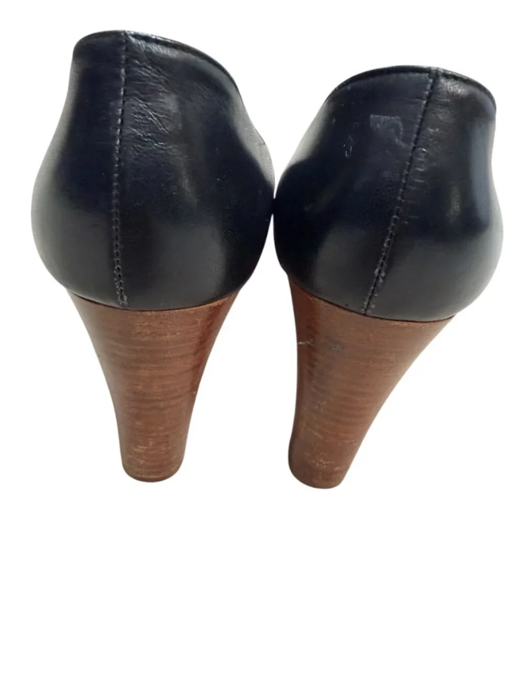 Christian Louboutin Black Leather Platform Pumps Red Sole Heels EU 40 VGUC - Picture 4 of 5